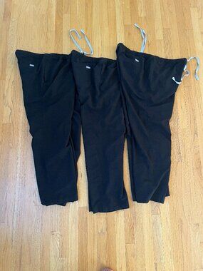 mens scrub pants, Figs, set of 3 black size 3XL